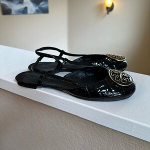 Tory Burch patent leather slingbacks